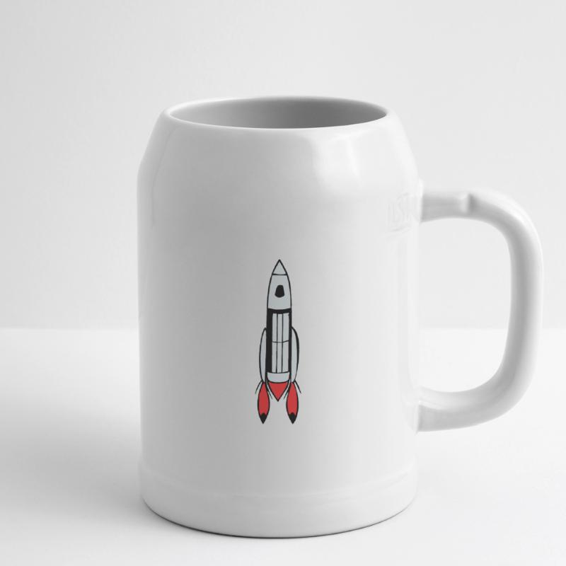 Spacecraft Rocket Space Space Flight Vector Beer Mug