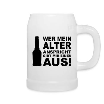 bier_ausgeben - Beer Mug - white - Right