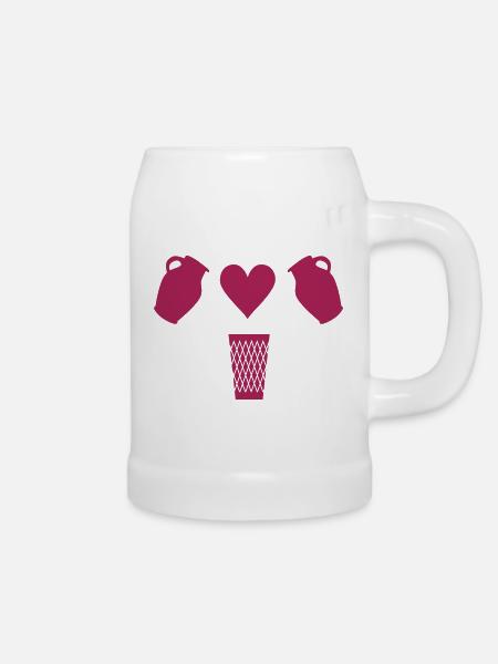 Bembel Love - Apfelwein und Geripptes - Bierkrug - Weiß