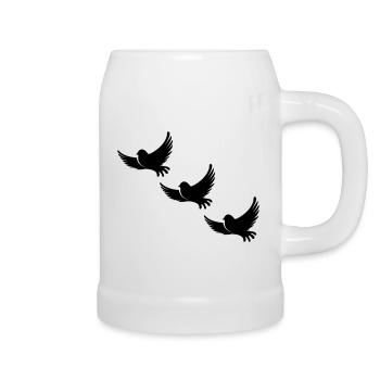 birds - Bierkrug - Weiß - Rechts