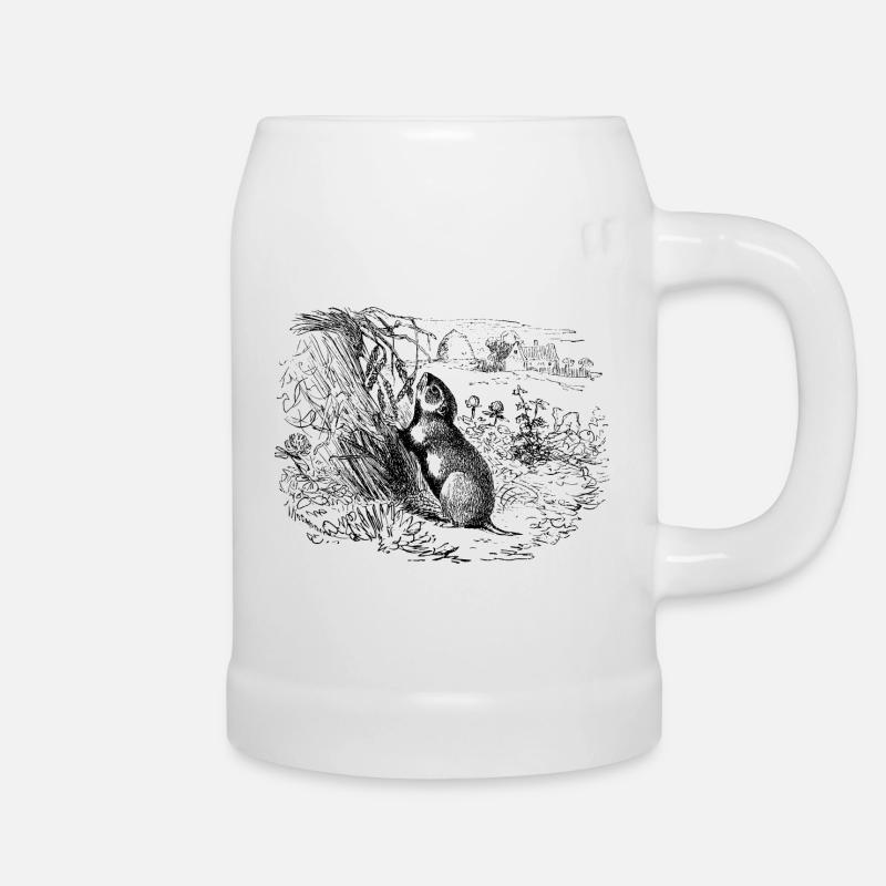 Feld Hamster - Bierkrug - Weiß