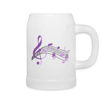 Trendy music - Beer Mug - white - Right