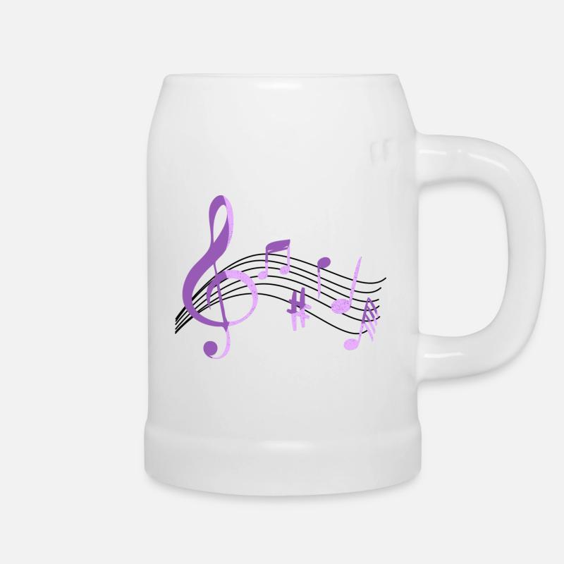 Trendy music - Beer Mug - white