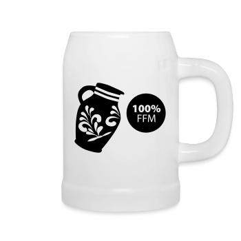 Bembel 100% FFM #069 #FrankfurtLiebe #FFMoriginal - Bierkrug - Weiß - Rechts