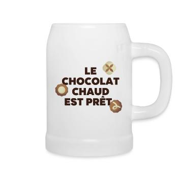 le chocolat chaud et prêt - Chope en céramique - blanc - Droite