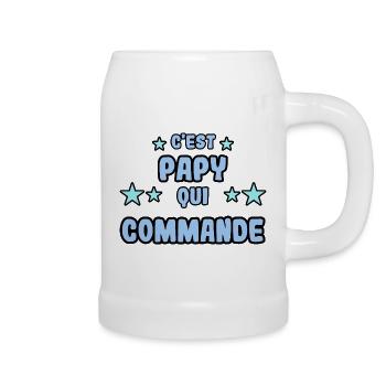 C'est papy qui commande - Chope en céramique - blanc - Droite