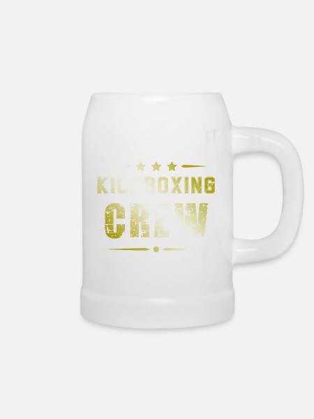 Kickboxing Crew - Bierkrug - Weiß