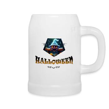 Halloween 2023 Crapaud monstre chapeauté - Chope en céramique - blanc - Droite