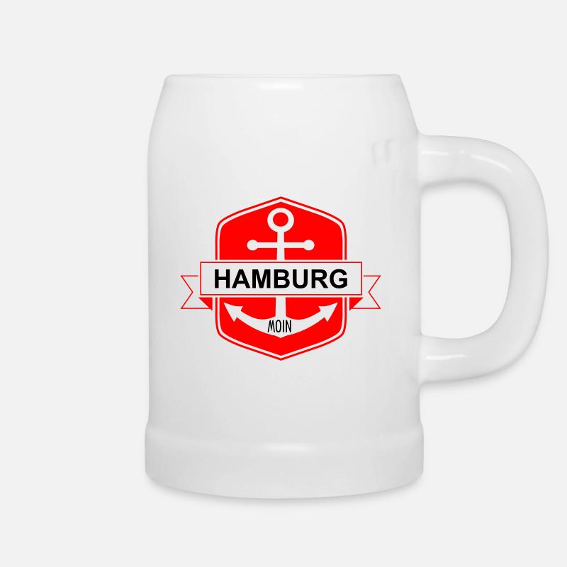 Hamburger Ankerplatz - Bierkrug - Weiß