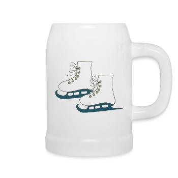 schlittschuhe - Bierkrug - Weiß - Rechts