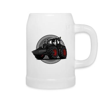 Traktor // Illustration - Bierkrug - Weiß - Rechts