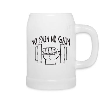 No pain no gain - Chope en céramique - blanc - Droite