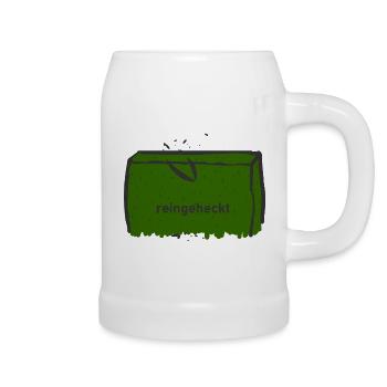 Ein Hecker mit grünem Daumen - Bierkrug - Weiß - Rechts