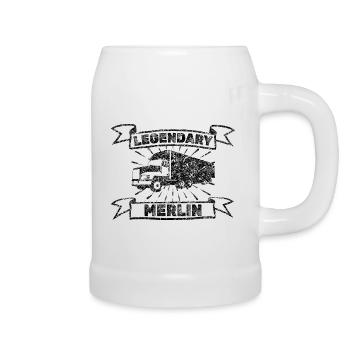 First name Merlin - Beer Mug - white - Right