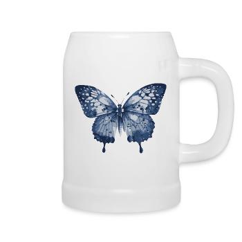 Butterfly Elegant Nature Motif - Beer Mug - white - Right