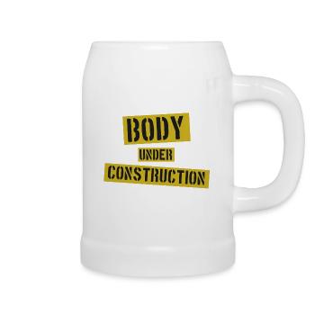 Body under Construction - Bierkrug - Weiß - Rechts