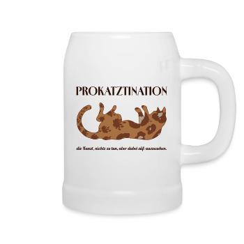 Prokatztination - the art of doing nothing..... - Beer Mug - white - Right