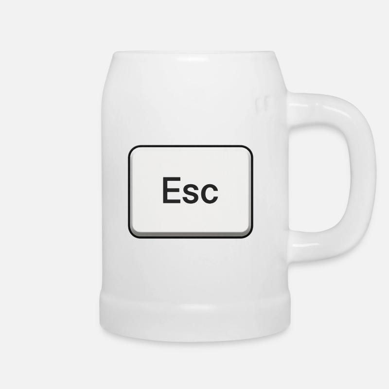 Key Esc Shortcut - Beer Mug - white