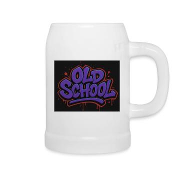 Old School Graffiti Lettering - Beer Mug - white - Right