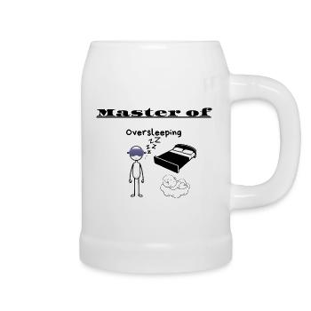Master of Oversleeping - Beer Mug - white - Right