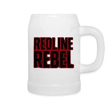Redline Rebel Shirt für Männer Streetwear - Bierkrug - Weiß - Rechts