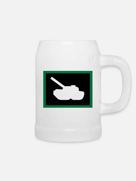 Panzer / tank (2c) - Bierkrug - Weiß