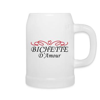 Bichette d'amour cadeau fête des mères maman - Chope en céramique - blanc - Droite
