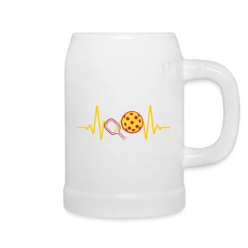 Pickleball Heartbeat Paddleball | Couleurs changeantes - Chope en céramique - blanc - Droite