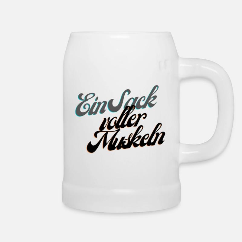 Ein Sack voller Muskeln - Bierkrug - Weiß