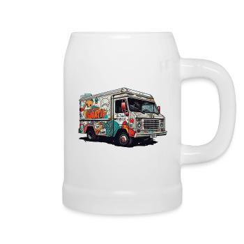 Graffiti-Truck-Straßenkunst - Bierkrug - Weiß - Rechts