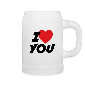 I Love You - Beer Mug - white - Right