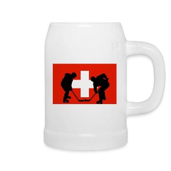 La Suisse, mon pays avec un drapeau ! - Chope en céramique - blanc - Droite