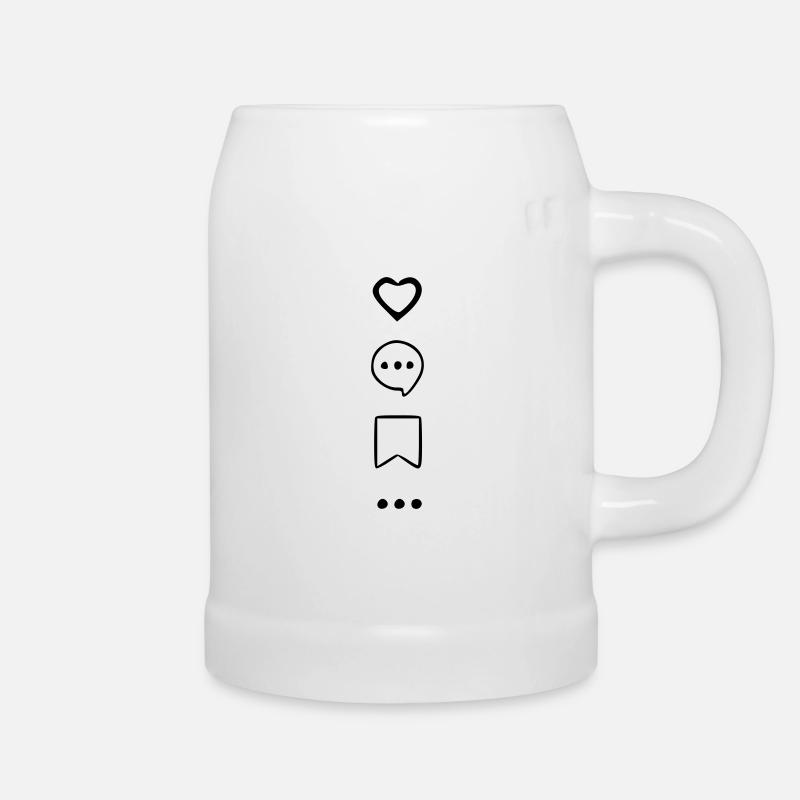 Avi Collection – Social Icons - Beer Mug - white