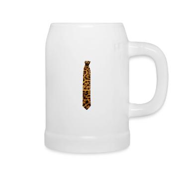 Tie Leopard fur - Bierkrug - Weiß - Rechts