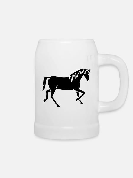 horse - Bierkrug - Weiß