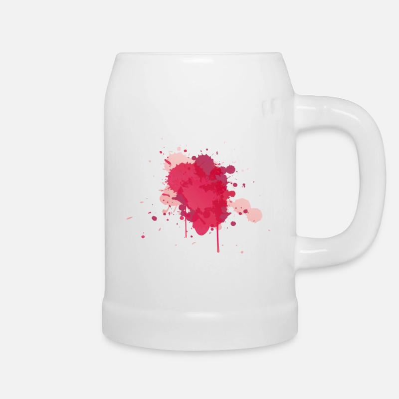 Watercolor Splash - Beer Mug - white