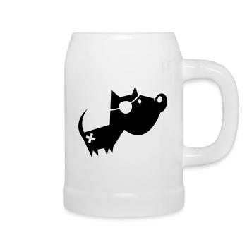 woof! - Beer Mug - white - Right