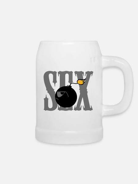 Sexbombe - Bierkrug - Weiß