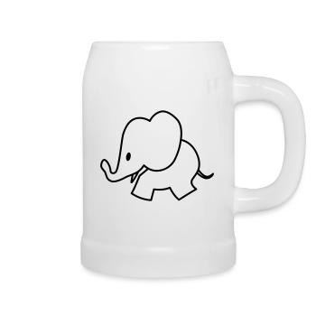 Little Elephant - Bierkrug - Weiß - Rechts