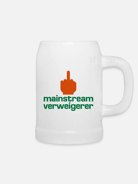 Mainstream-Verweigerer - Bierkrug - Weiß