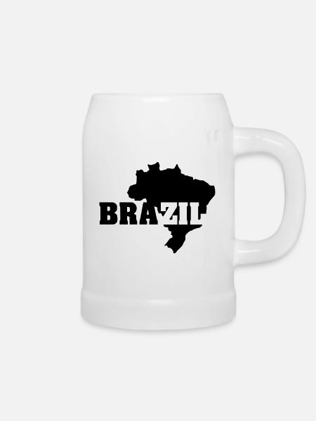 Brazil (ID: 002004) - Bierkrug - Weiß