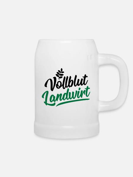 vollblut landwirt - Bierkrug - Weiß