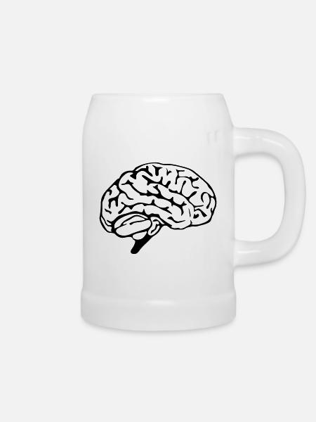 brain design - Bierkrug - Weiß