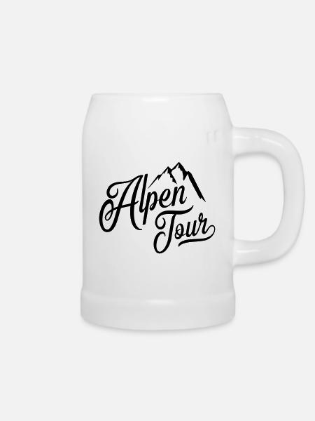 alpen tour - Bierkrug - Weiß