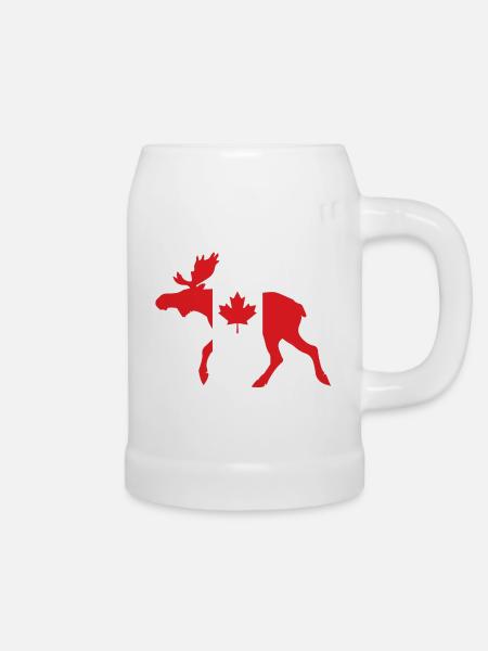 Kanada Elch - Bierkrug - Weiß