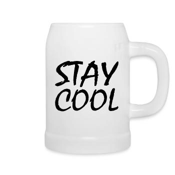 Stay cool - Beer Mug - white - Right