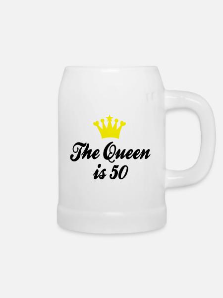 50 Geburtstag - Bierkrug - Weiß