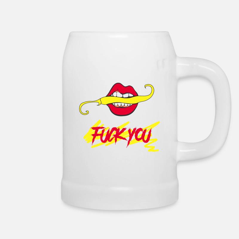 Fick dich - Bierkrug - Weiß