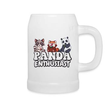 Panda enthusiast - Bierkrug - Weiß - Rechts