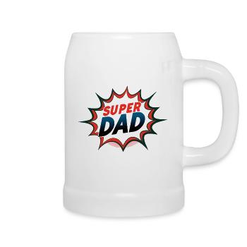 Super Dad - Bierkrug - Weiß - Rechts